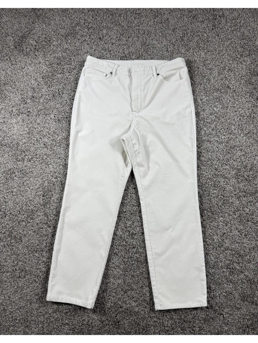 Soft Surroundings 12 PWhite Velvet Pull On Drawstring Rhinestone Wide Leg Pants